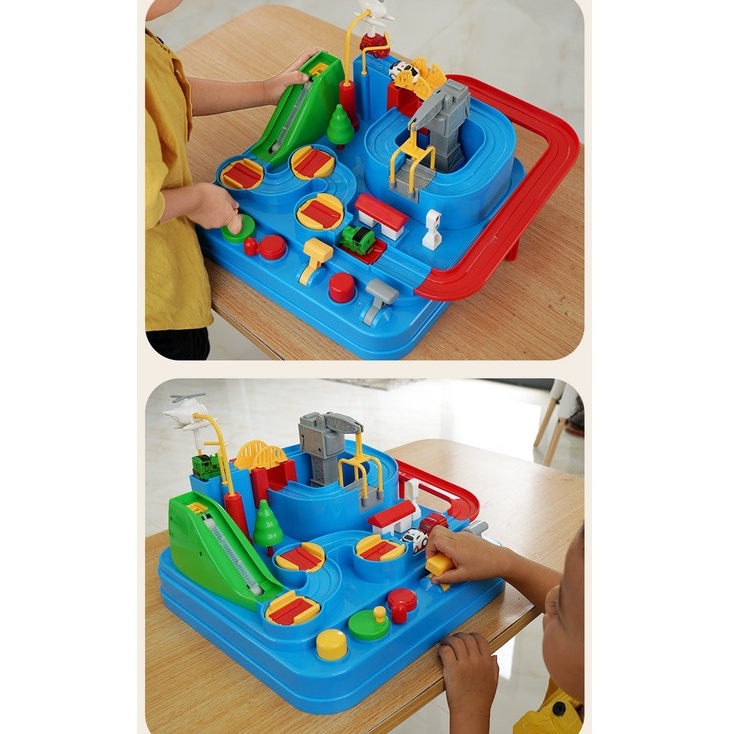 Đồ chơi giáo dục schools điều khiển đường đua ô tô vận động bằng tay phiên bản mới 2022