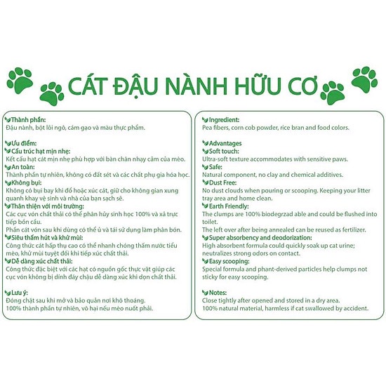 Cát đậu nành hữu cơ TFOR 6L đổ được bồn cầu