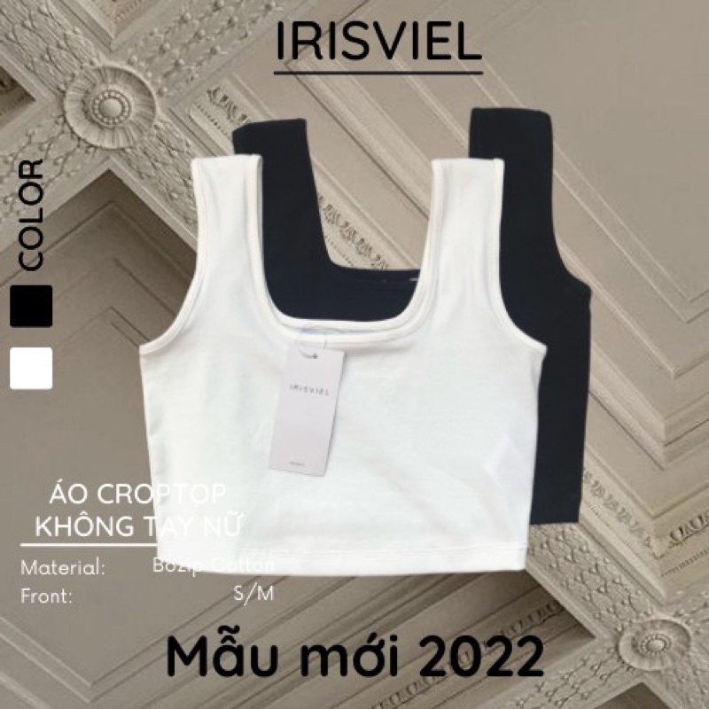 Áo 3 Lỗ Croptop Nữ, Áo Thun Chất Borip Không Tay Freesize IRISVIEL