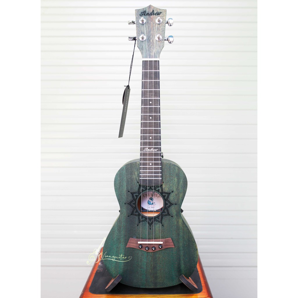 Đàn ukulele tenor concert Andrew LH02 full gỗ Mahogany chính hãng  ukulele concert ukulele tenor Vinaguitar phân phối