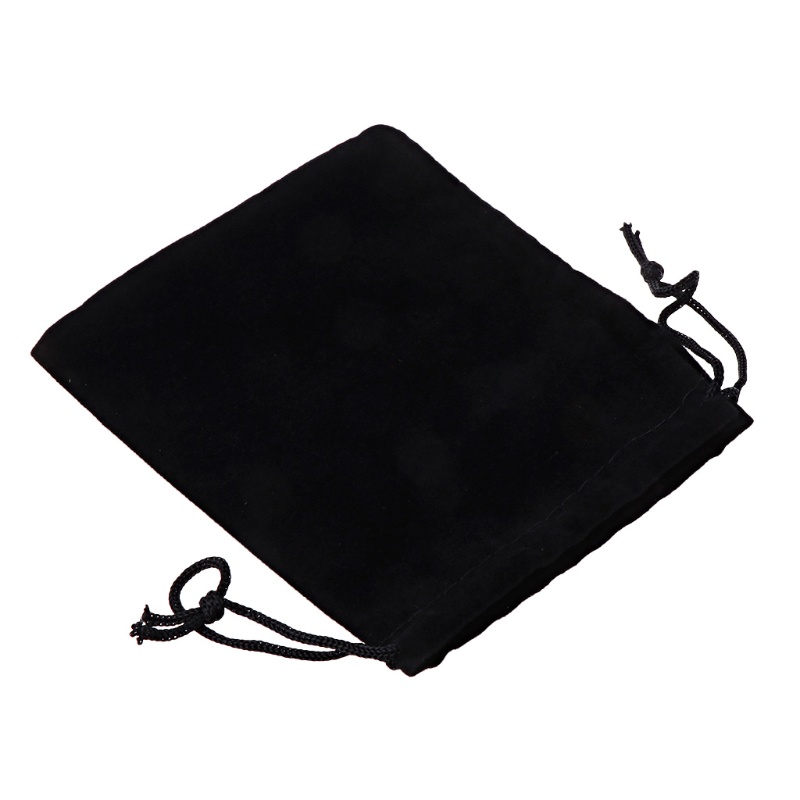 Túi Nhung Đen Đựng Trang Sức Có Dây Rút Tiện Lợi