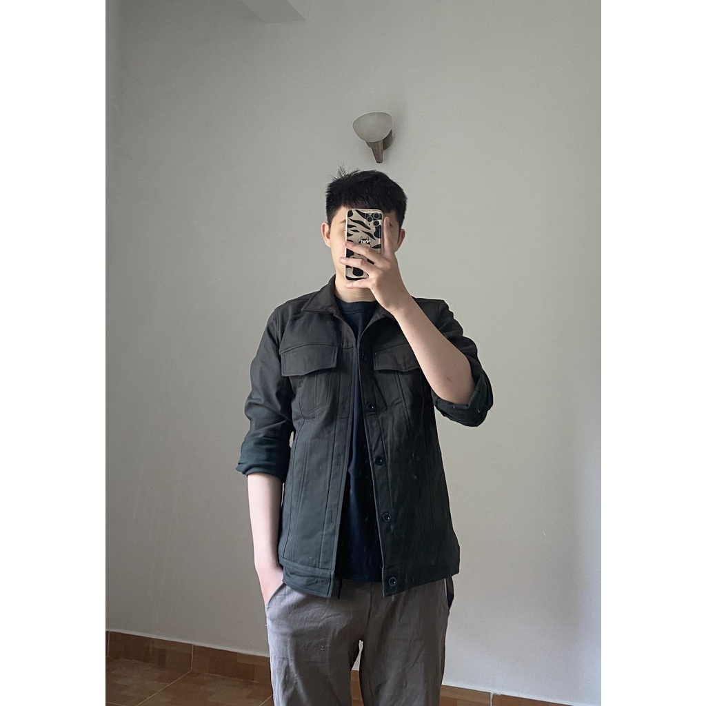 Áo khoác kaki màu sắc tối giản chất đẹp