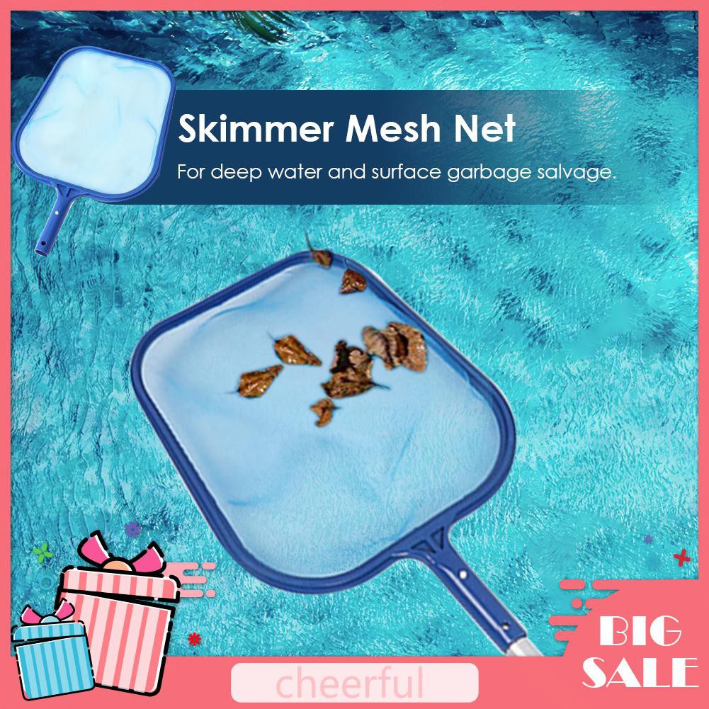 Fish Pond Skimmer Net Swimming Pool Cleaning Leaf Skimmer Mesh Frame Net