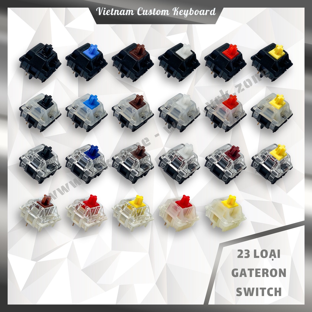 23 Loại Gateron Switch | Gateron Pro Pre-Lubed | Hiệu Năng Cao | KS-3 | KS-3X47 | KS-15 | Pro Milky | VCK