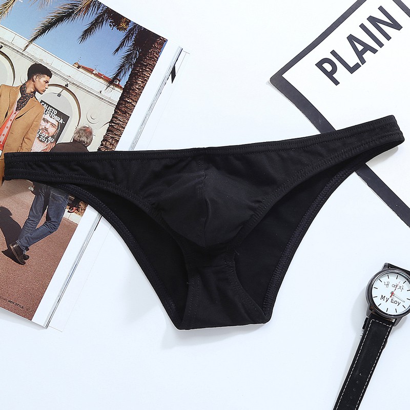 Quần Đùi Cotton Nam Quần Lót Eo Thấp Bikini Quần Đùi Thoải Mái Quần Lót Bên Trong