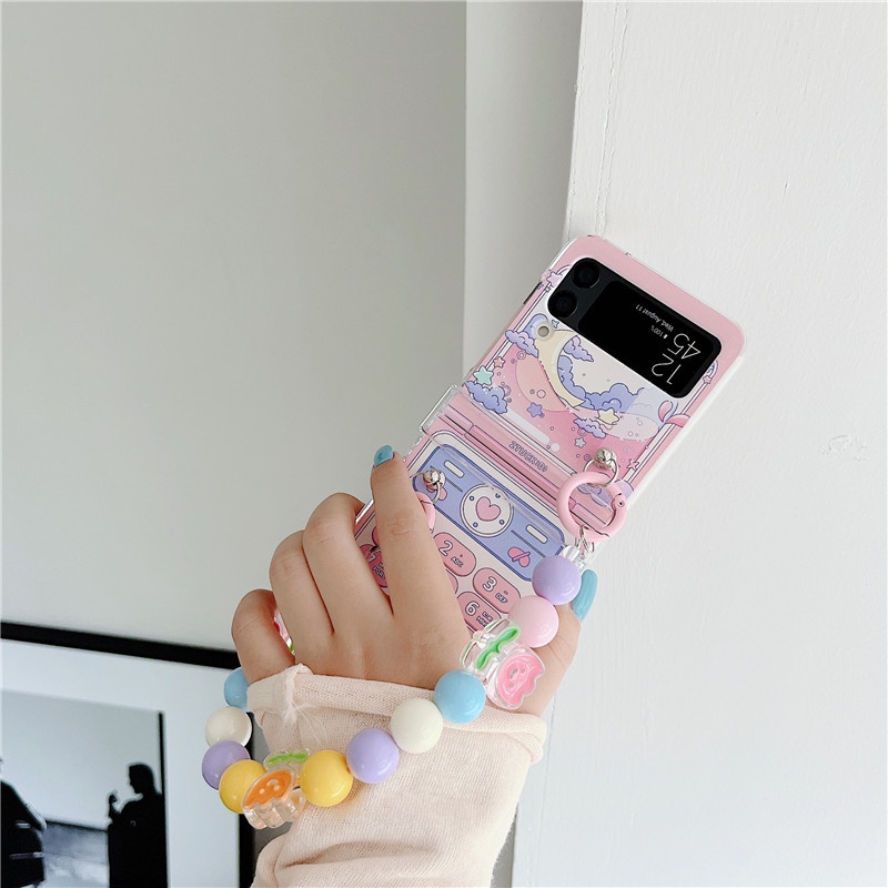Z flip 5 ốp lưng cứng pc dễ thương cho samsung galaxy z flip 4 5g chống sốc điện thoại trong suốt sáng tạo ốp lưng z flip 3