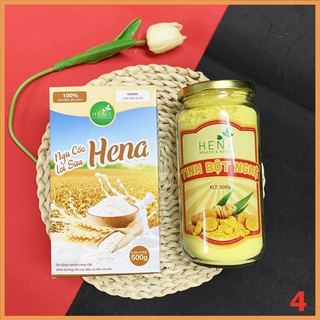 [Combo Sau Sinh] Ngũ Cốc Lợi Sữa Cho Mẹ HENA + Tinh Bột Nghệ Nguyên Chất HENA 500g , Sản Phẩm Thuộc Thương Hiệu HENA