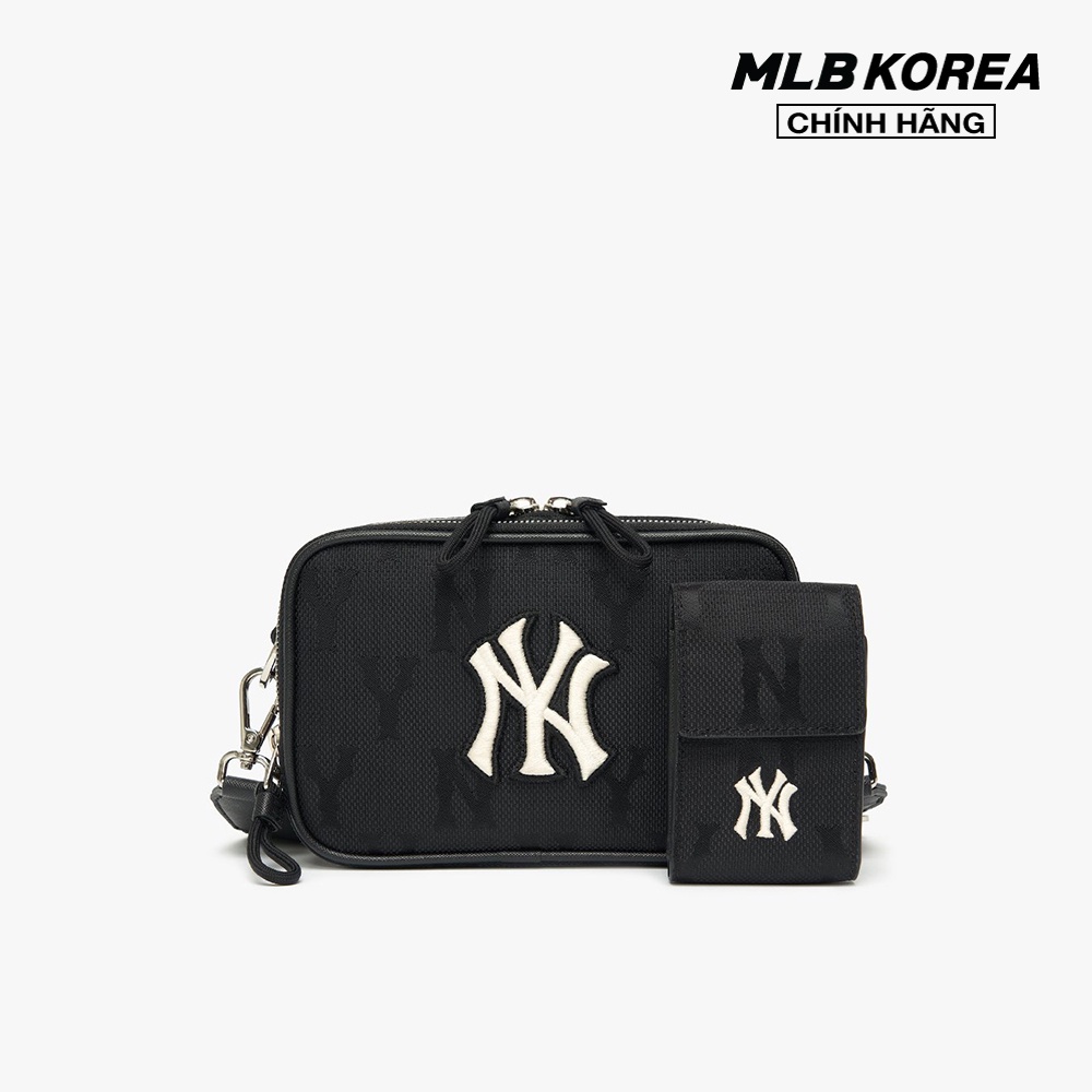 MLB - Túi đeo chéo chữ nhật Mini Nylon Monogram 3ACRS011N-50BKS