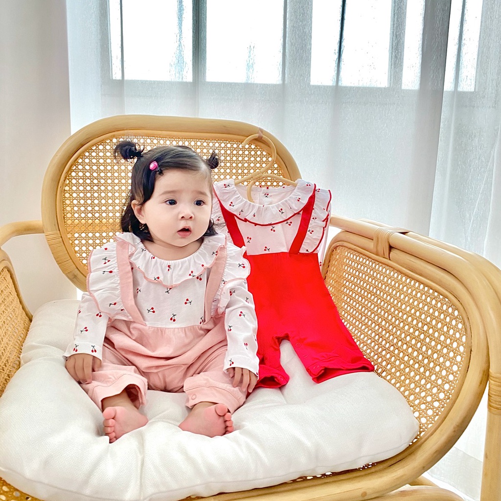 Bộ áo liền quần Sanlutoz tay dài thời trang mùa thu dành cho bé gái