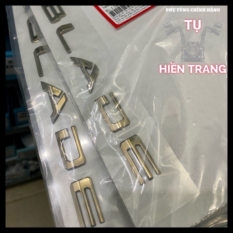 TEM LOGO ỐP SƯỜN AIRBLADE MÀU VÀNG ĐỒNG/VÀNG GOLD/BẠC NỔI 3D ZIN AB 2020 CHÍNH HÃNG HONDA-GIÁ 1 TEM