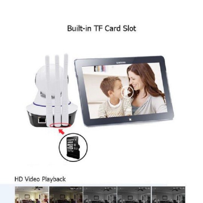 Camera Ip Yoose 3 Râu Xoay 360 Độ Bắt Wifi Cực Khỏe Hàng Loại 1 Bảo Hành 6 Tháng Có Video Hướng dẫn Tự cài Đặt Cực Dễ