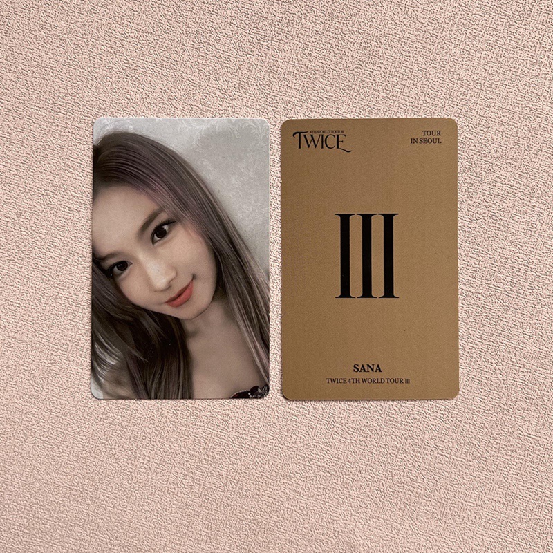 Set 9 Thẻ Hình Các Thành Viên Nhóm Nhạc Kpop TWICE 4Th World Tour III IN SEOUL