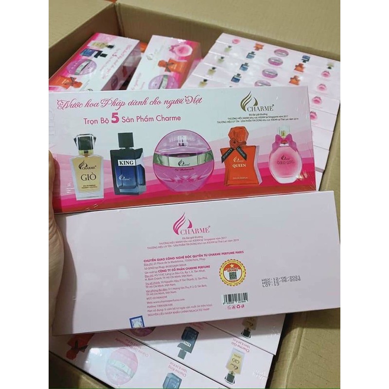 Set 5 chai nước hoa mini 10mll