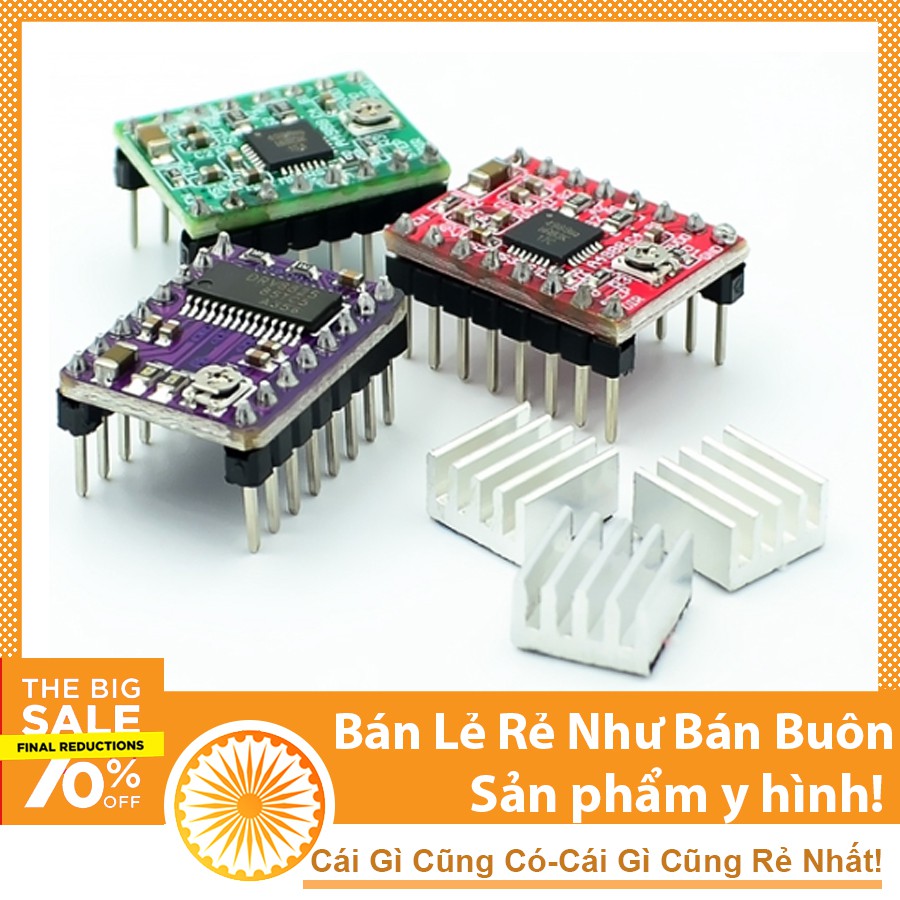 Module điều khiển động cơ A4988, (Kèm Tản Nhiệt)