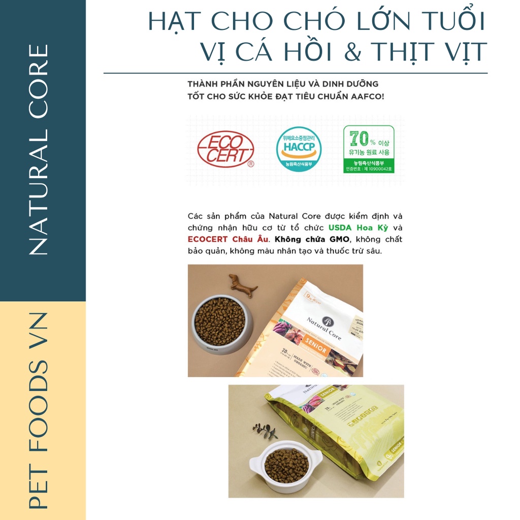 Hạt cho chó già NATURAL CORE SENIOR DOG 1kg