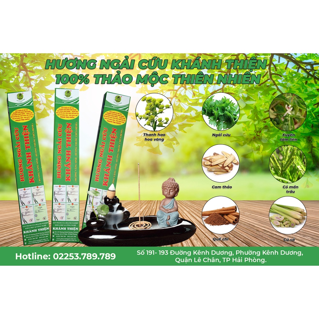 HƯƠNG NGẢI CỨU KHÁNH THIỆN - 100% thiên nhiên, không hoá chất độc hại
