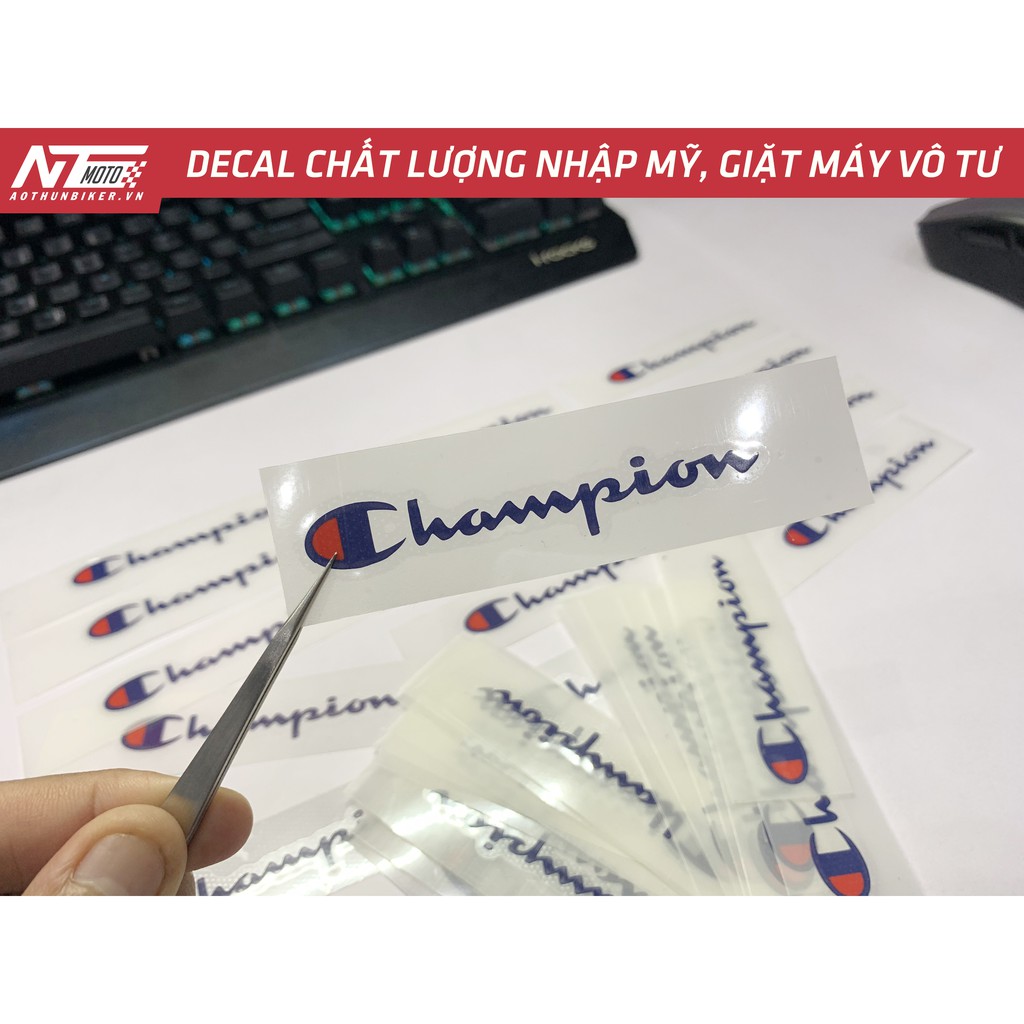 Hình Ủi Nhiệt của Mỹ - Logo Skicker Champion . Ủi Quần Áo, Balo, Túi Xách, Mũ Nón