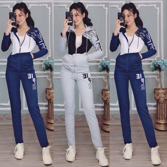 ĐẦM TRUNG NIÊN -  Bộ đồ thể thao thu đông nữ