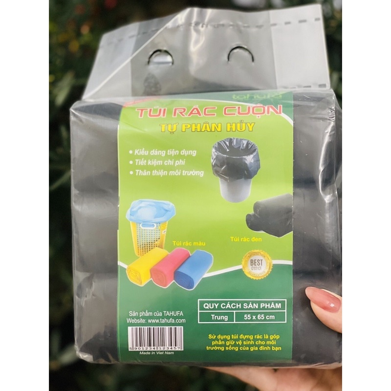 Túi đựng rác tự phân huỷ sinh học kích thước 55x65cm