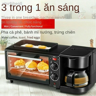 (Date mới)✾Lò nướng điện gia dụng, máy chiên trứng, pha cà phê, ăn sáng ba trong một, hấp và rang đình đa chức năng