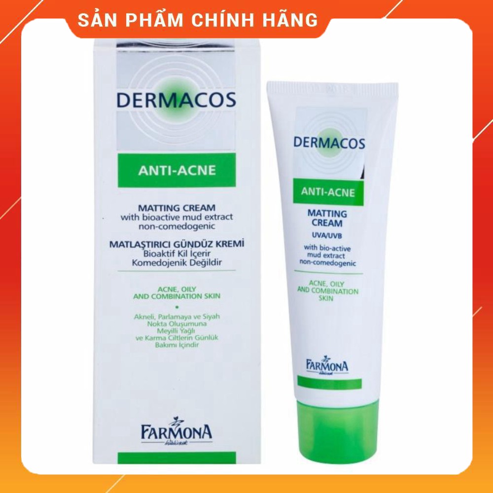 ✅ DERMACOS ANTI-ACNE MATTING CREAM - FARMONA - CREAM GIẢM BÓNG NHỜN NGỪA MỤN