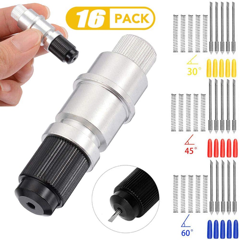 Set 30 Lưỡi Cắt 30 / 45 / 60 Độ Cho CB09 CB09U Graphtec Kèm Giá Đỡ Lưỡi Cắt