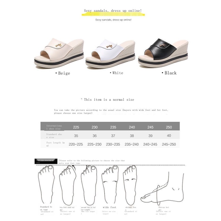 Dép Da Mềm Đế Dày Tăng Chiều Cao Thời Trang Mùa Hè 2022 Cho Nữ