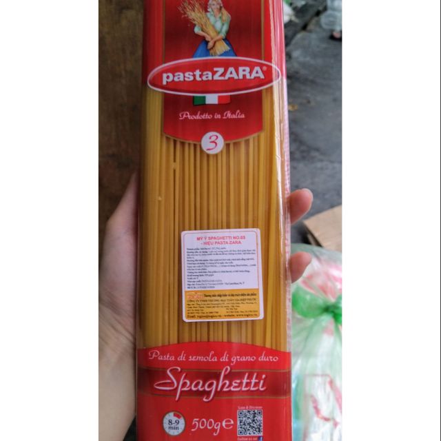 (Date 2023) Mì Ý Spaghetti No.3 của PastaZARA 500g