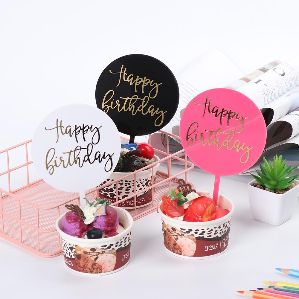 YNATURAL Cây Cắm Trang Trí Bánh Kem Bằng Acrylic Hàng Mới Dành Cho Trẻ Em