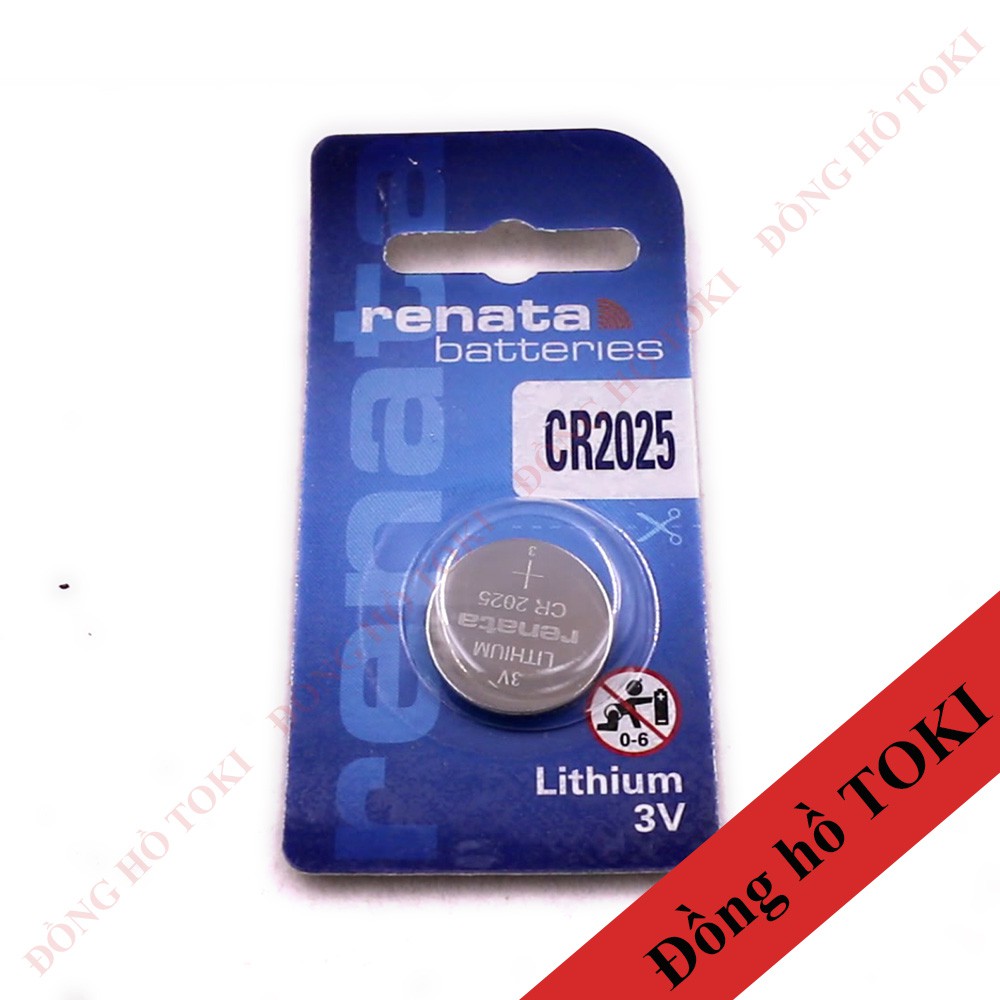 Pin đồng hồ lithium 3V mã CR2025 chính hãng Thụy sỹ Renata
