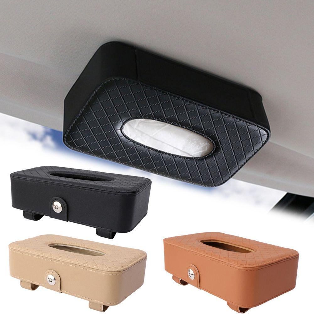 MAYSHOW Túi Da PU Đựng Khăn Giấy Treo Tấm Che Nắng Xe Hơi