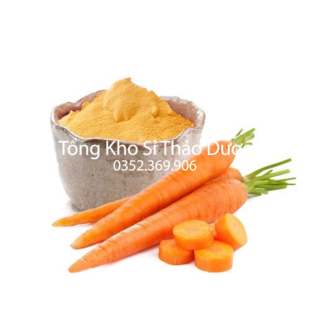 Bột cà rốt sấy lạnh nguyên chất 500g (Bột ăn dạm, tạo màu, giúp bổ mắt,giàu vitamin A)