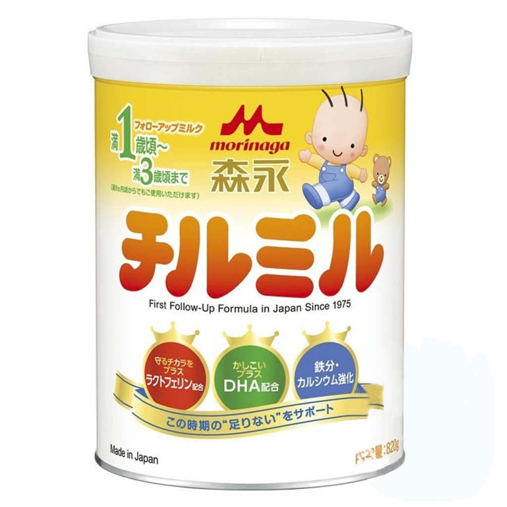 Sữa Morinaga số 1-3 (nội địa Nhật Bản) cho trẻ 1-3 tuổi 820gr