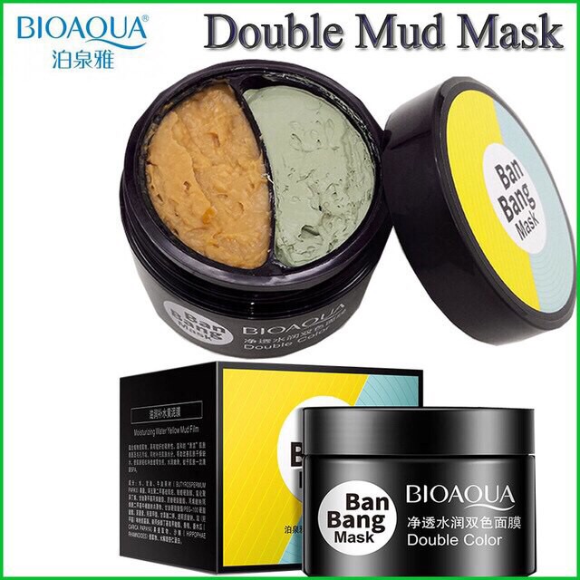 Mặt nạ bùn 2 ngăn làm trắng da  mịn màng kiểm soát dầu se khít lỗ chân lông mask nội địa trung bioaqua