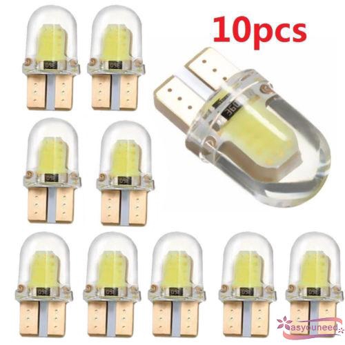 Set 10 đèn LED T10 192 194 168 W5W COB 8SMD bằng Silica siêu sáng dành cho ô tô