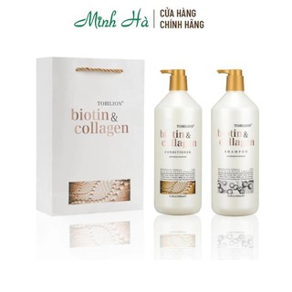 Combo 2 chai dầu gội xả Biotin Collagen 1000ml Torrlion