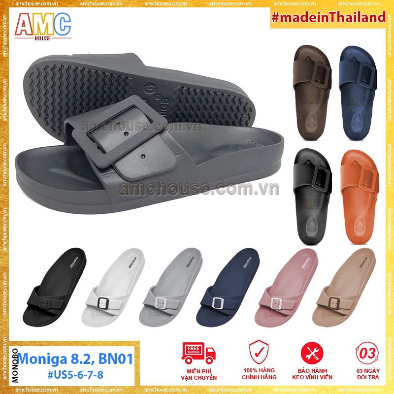 Dép Thái Lan MONOBO nhựa đúc quai khóa chữ nhật siêu nhẹ, êm - MONIGA 8.2XL