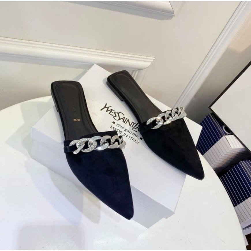 GIÀY SỤC MŨI NHỌN VIỀN XÍCH NHỎ | BigBuy360 - bigbuy360.vn