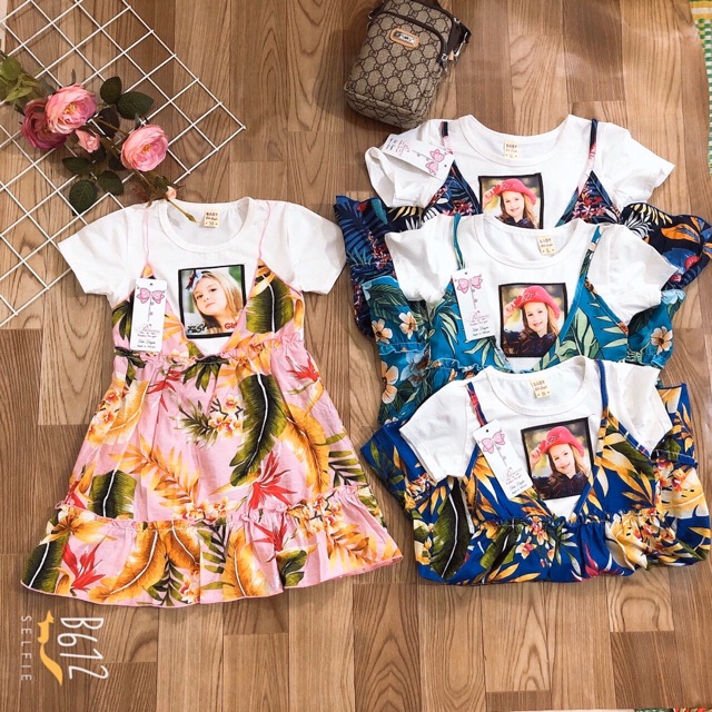 Váy đũi lá cho bé gái mã 39047