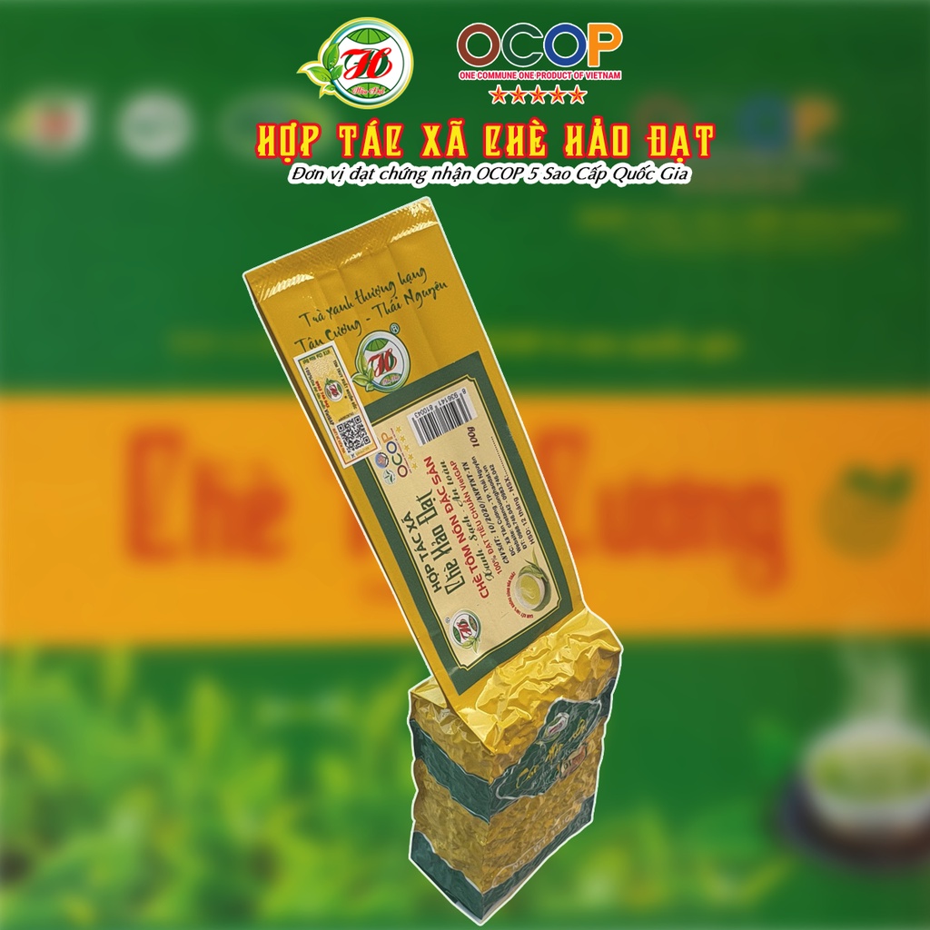 Chè  Thái Nguyên Tân Cương HẢO ĐẠT Tôm Nõn Đặc Sản