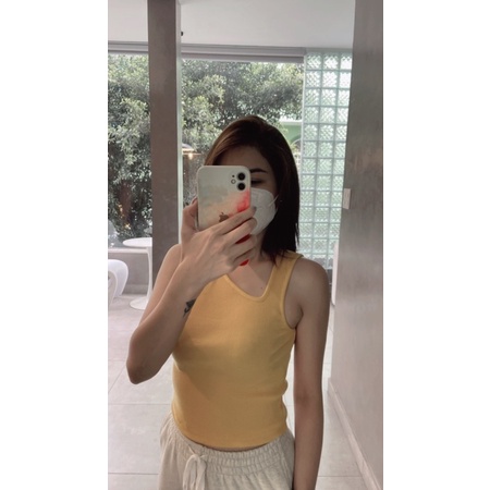 Áo Thun Nữ Trơn MOAZZ Thun Bo Gân Xẻ Vai Form Basic