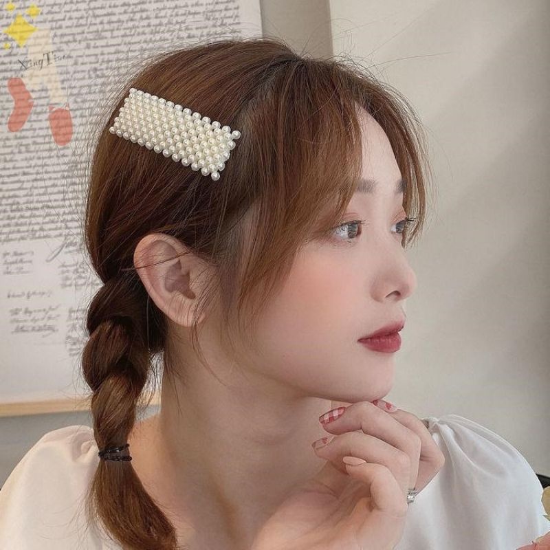 Kẹp tóc ngọc trai nhân tạo dành cho nữ kiểu dáng đa dạng phong cách Hàn Quốc