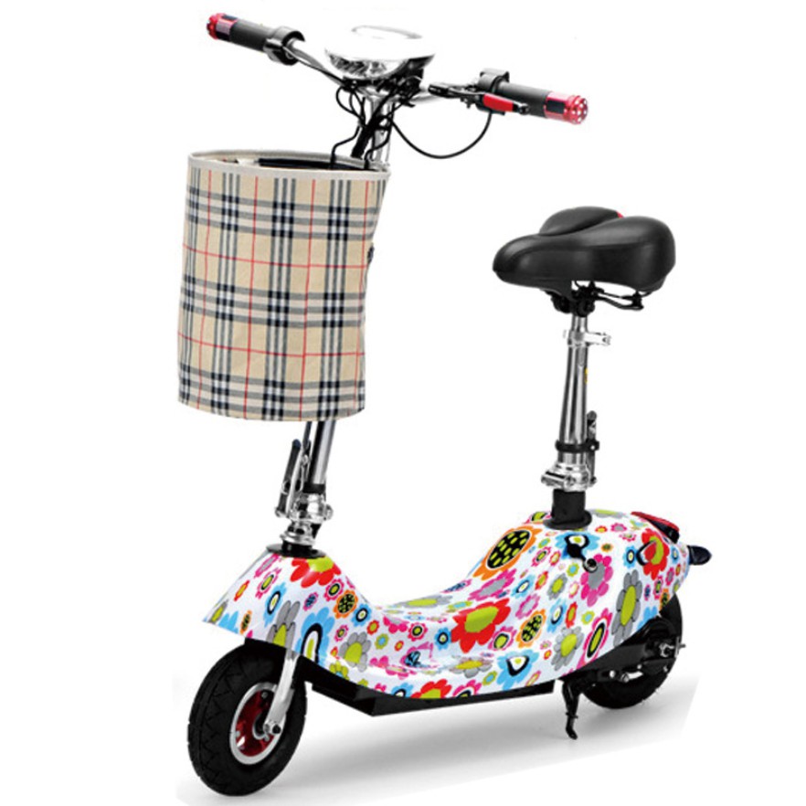 Xe điện Mini E-Scooter Plus cá heo 24V gấp gọn chạy điện Bình 12A