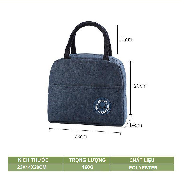 TÚI ĐỰNG HỘP CƠM GIỮ NHIỆT CAO CẤP LUNCH BAG - HV Store 423