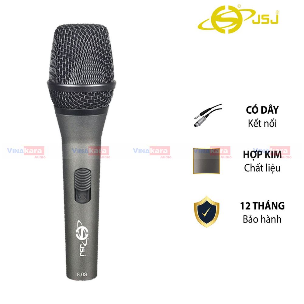 MICRO KARAOKE CÓ DÂY CHUYÊN DỤNG JSJ-GL-8.0 S, BỀN BỈ, HÁT NHẸ