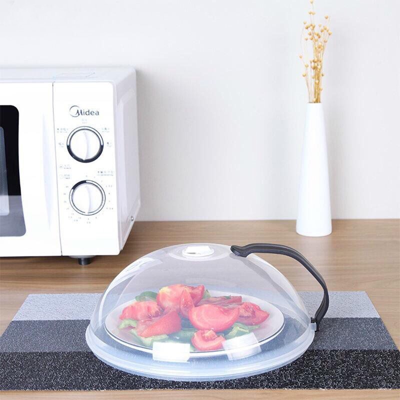 Nắp đậy thực phẩm dùng trong lò vi sóng chịu nhiệt - Lồng bàn đậy thức ăn trong suốt có nút thông hơi tiện dụng