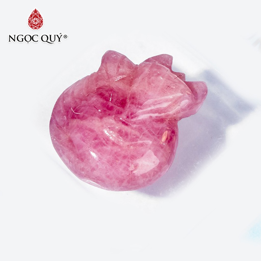 Mặt dây chuyền hồ ly 9 đuôi đá ruby mệnh hỏa, thổ - Ngọc Quý