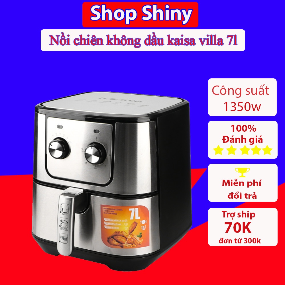 Nồi Chiên Không Dầu Kaisa Villa KV-9930 - Nồi cơ loại 7 lít, dung tích lớn chiên nguyên con - Hàng chính hãng