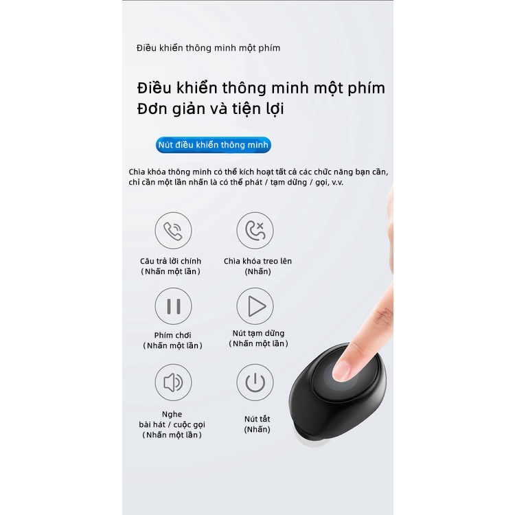 Tai nghe không dây X6 mini kết nối Bluetooth 5.0 có mic