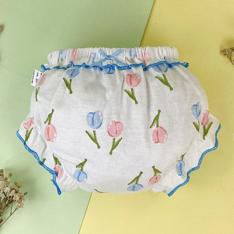 Quần lót LUCKY BIG CAT 100% cotton dễ thương cho bé gái 0-3 tuổi